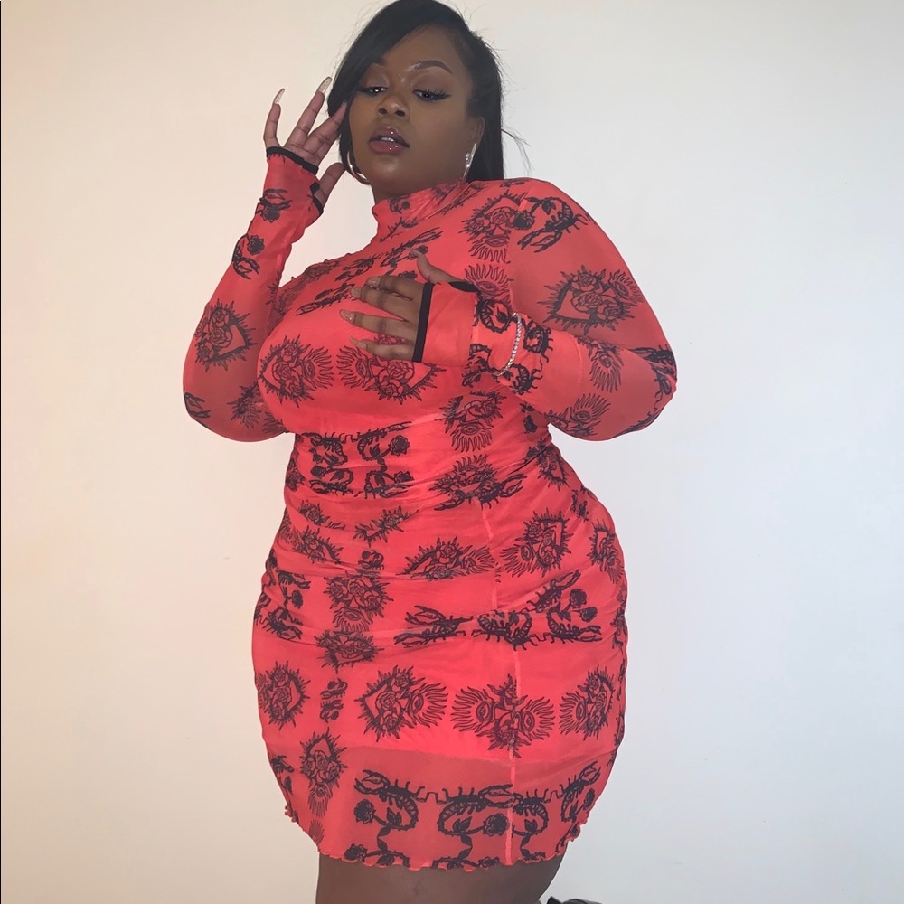 Abstract Printed Mini Skirt